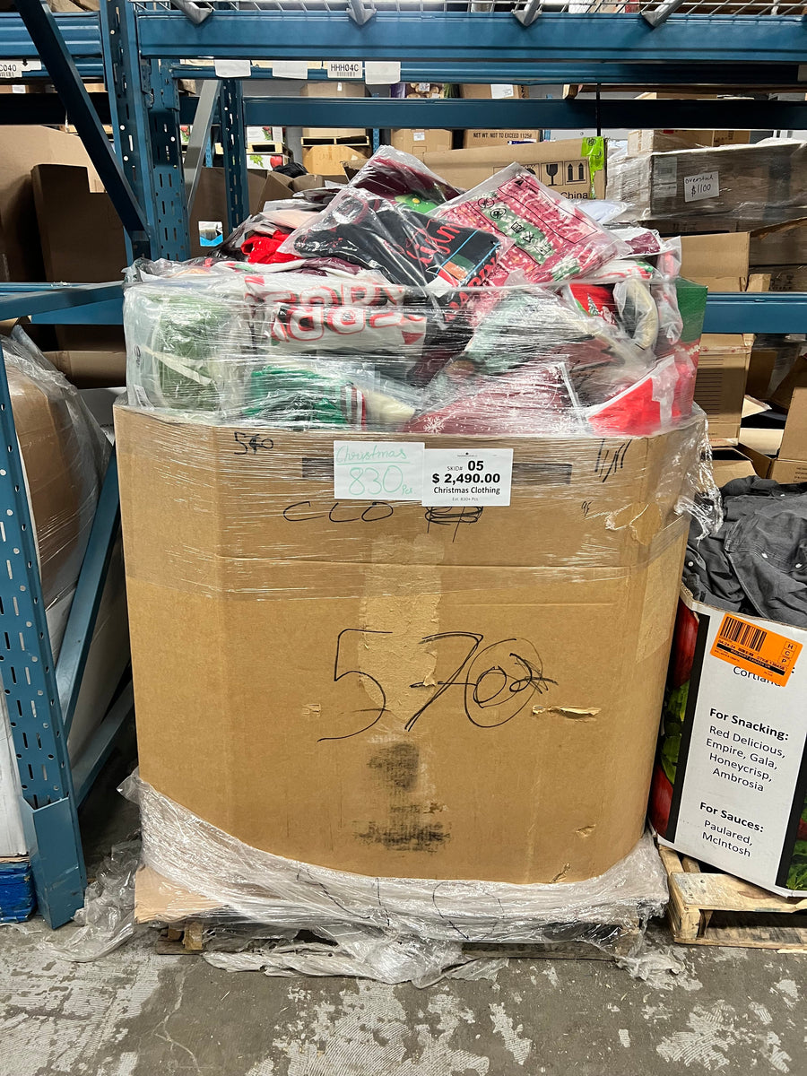 Christmas Clothing #05- 830pcs | Liquidation Wholesale Pallet