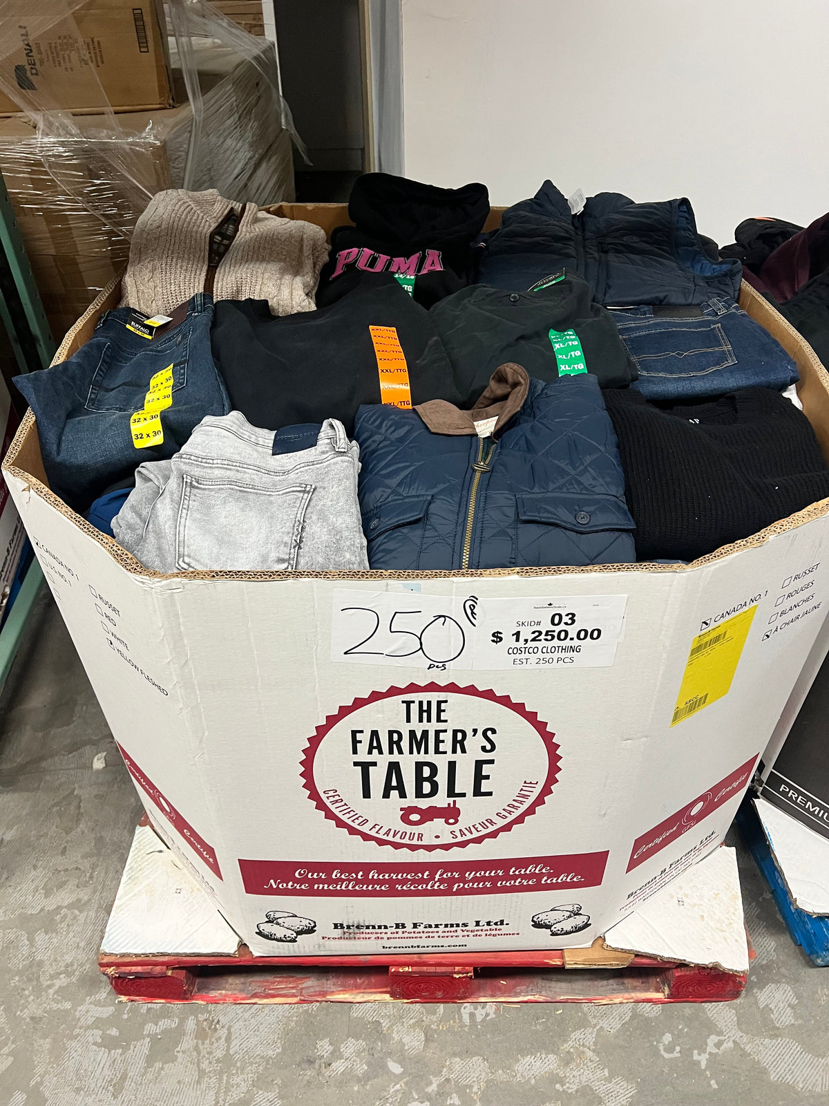 Brand Name Clothing #3 - 250pcs | Liquidation Wholesale Pallet