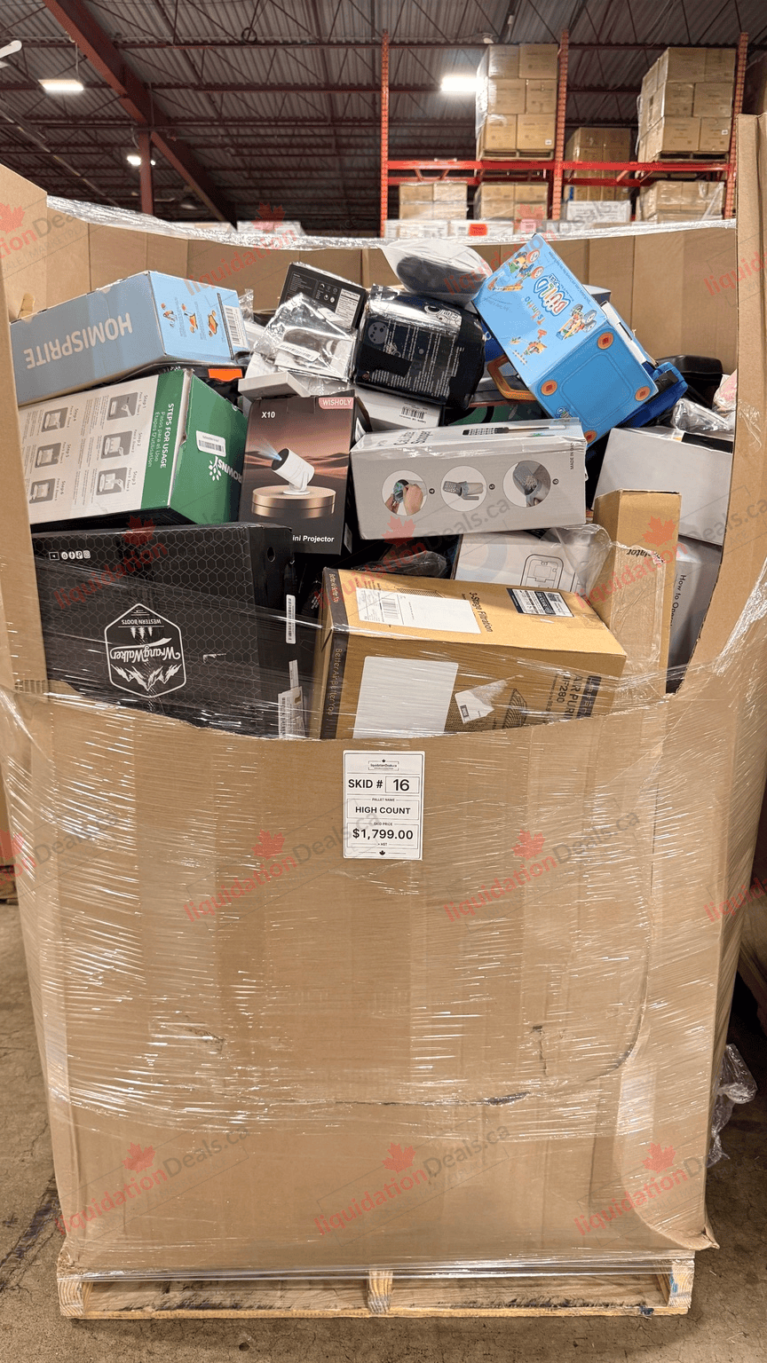 Highcount LPN Pallet #16-oak — Free Shipping Eligible for Parts of Ontario Only — Liquidation Pallet Wholesale
