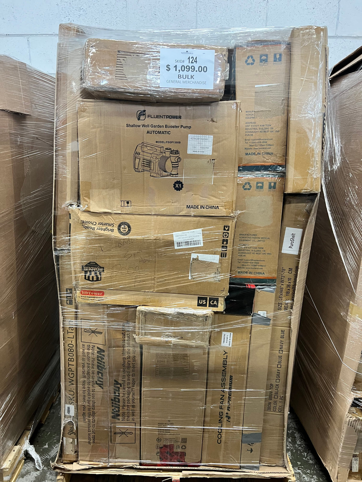 Medium General Merchandise #124 — Free Shipping Eligible for Parts of Ontario Only — Liquidation Pallet Wholesale
