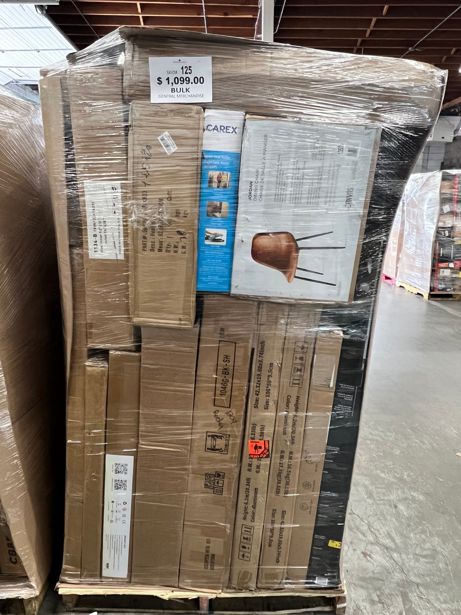 Medium General Merchandise #125 — Free Shipping Eligible for Parts of Ontario Only — Liquidation Pallet Wholesale