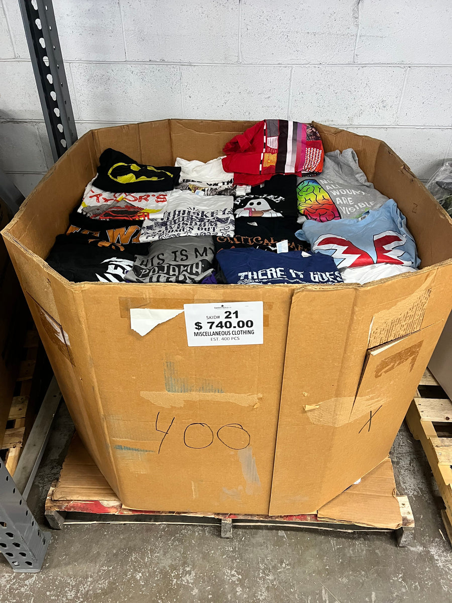 Miscellaneous Clothing #21- 400pcs | Liquidation Wholesale Pallet