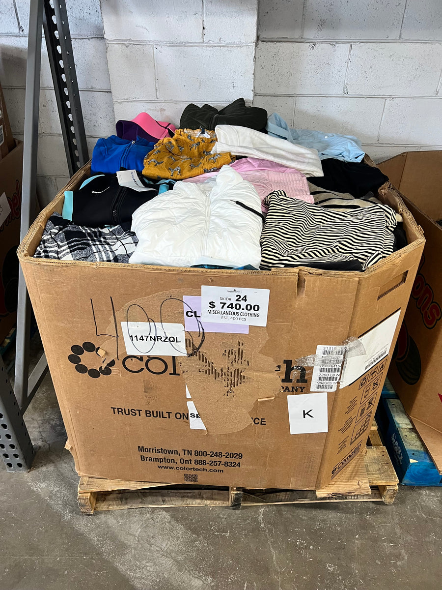 Miscellaneous Clothing #24- 400pcs | Liquidation Wholesale Pallet