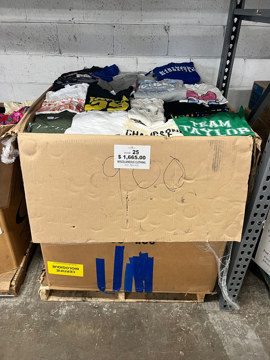 Miscellaneous Clothing #25- 900pcs | Liquidation Wholesale Pallet