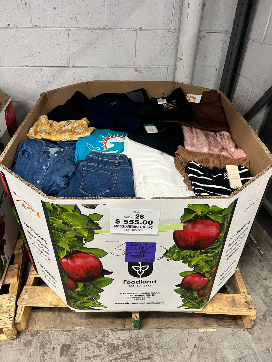Miscellaneous Clothing #26- 300pcs | Liquidation Wholesale Pallet