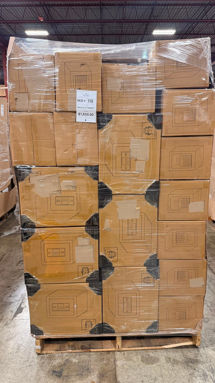 Overstock Safe Box Electronics Pallet #118 | Liquidation Pallet Wholesale